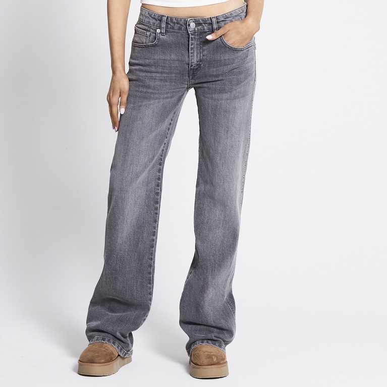 Back pocket bootcut jeans "90's Boot" Grey